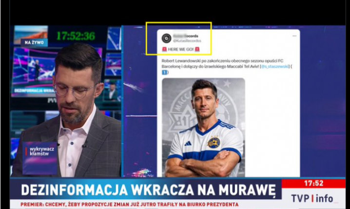 ''CENZURA'' w publicznej telewizji na ''HERE WE GO'' dot. Lewego xD